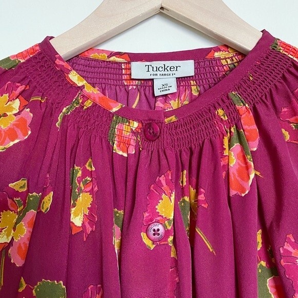 TUCKER X TARGET XS Floral Dress Purple Pink Collaboration RARE LIMITED EDITION - Picture 12 of 15